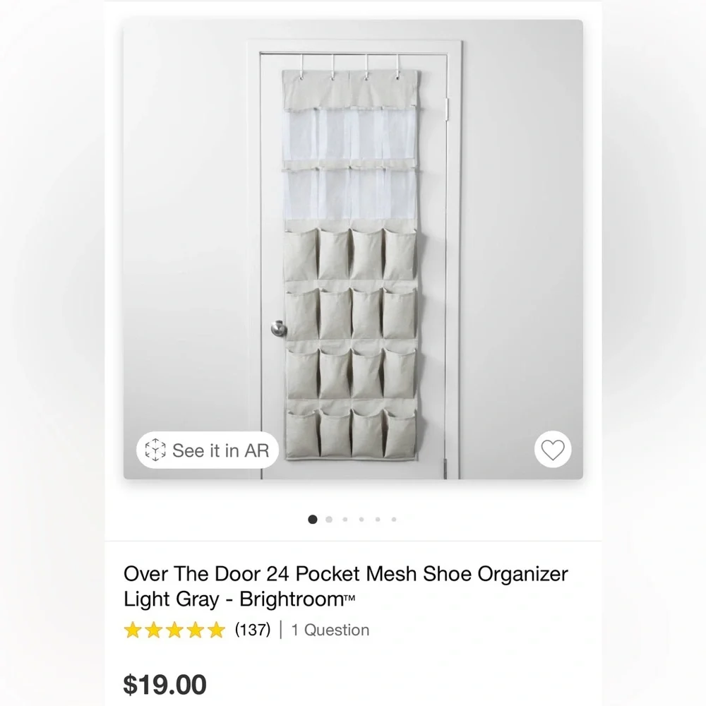 3 Closet Hanging Organizer 10-Shelves RE/ Mainstays